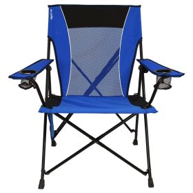 Blue Dual Lock Portable Camping Chair
