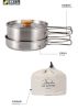 Outdoor Stainless Steel Frying Pan with Folding Wooden Handle