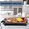 Electric Indoor Grill with 15x10 Inch Non-Stick Cooking Surface, 1200W Fast Heat Up Power, Adjustable Temperature, Removable and Dishwasher Safe Grill