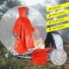Thermal raincoat and survival blanket