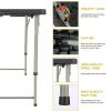 4ft Folding Table, Adjustable Height Camping Table Office Table