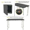 4ft Folding Table, Adjustable Height Camping Table Office Table