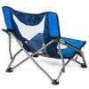 Compact Low Profile Outdoor Folding Camp Chair with Carry Case