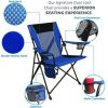 Blue Dual Lock Portable Camping Chair