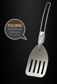 Folding frying spatula camping portable (select: Leaky shovel)