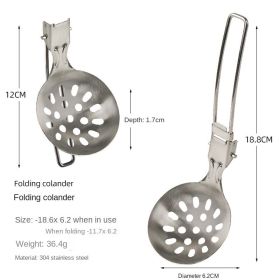 Folding frying spatula camping portable (select: Stainless steel funnel)
