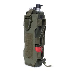 1pc Molle Water Bottle Bag; Travel Camping Hiking Kettle Holder Carrier Pouch (Color: Green)
