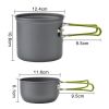 5Pcs Lightweight Camping Cookware Mess Kit