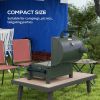 Outsunny Charcoal BBQ Grill with 235 sq.in. Cooking Area, Tabletop Outdoor Barbecue with Ash Catcher and Built-in Thermometer for Patio, Backyard, Cam