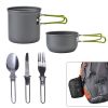 5Pcs Lightweight Camping Cookware Mess Kit